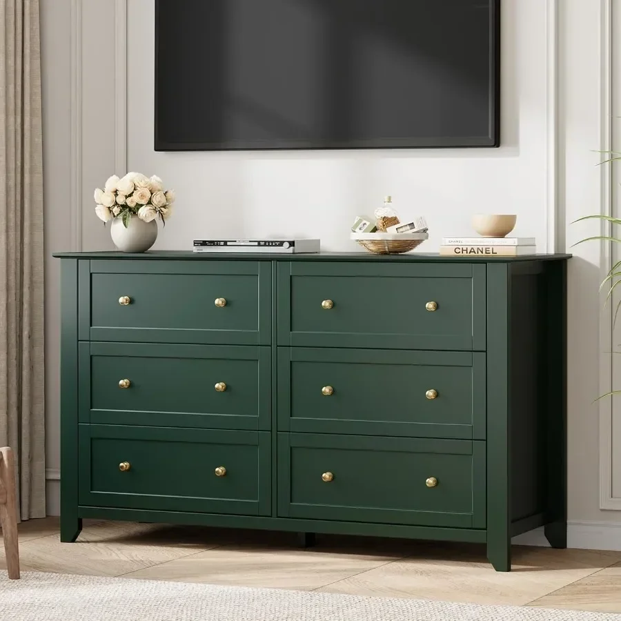 6 Drawer Dresser for Bedroom, 54