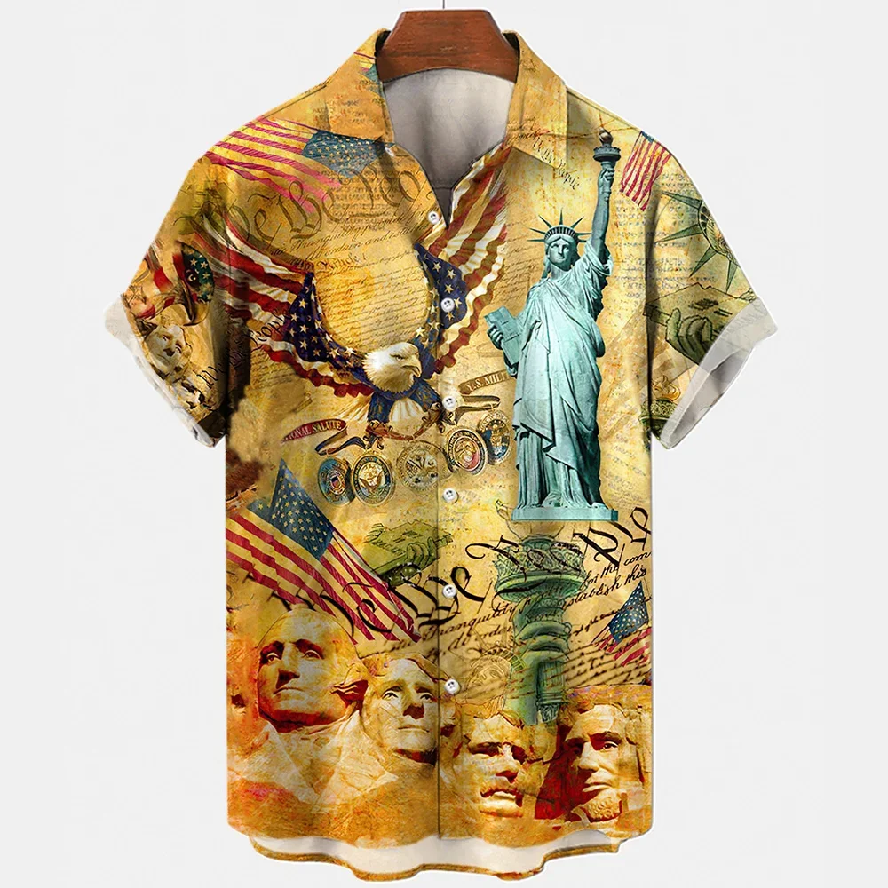 

Hawaiian Beach Fun Animal Print Shirt Men's Clothing 3D Printed Shirt Short Sleeve Y2k Top Vintage Clothing Lapel Shirt