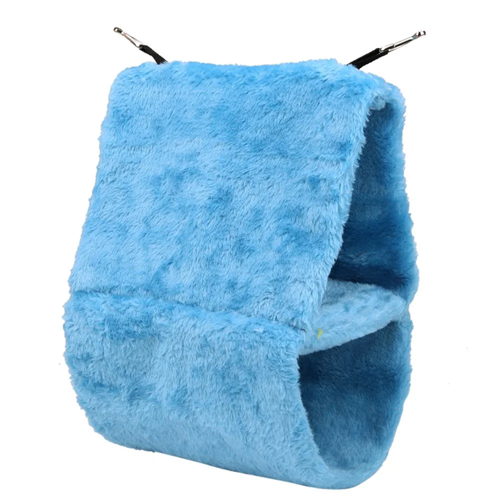 Double Layer Flannel Hanging Nest Creative Warm Nest Parrot Hammock Bird Sleeping Bed (Random Color, Size S)