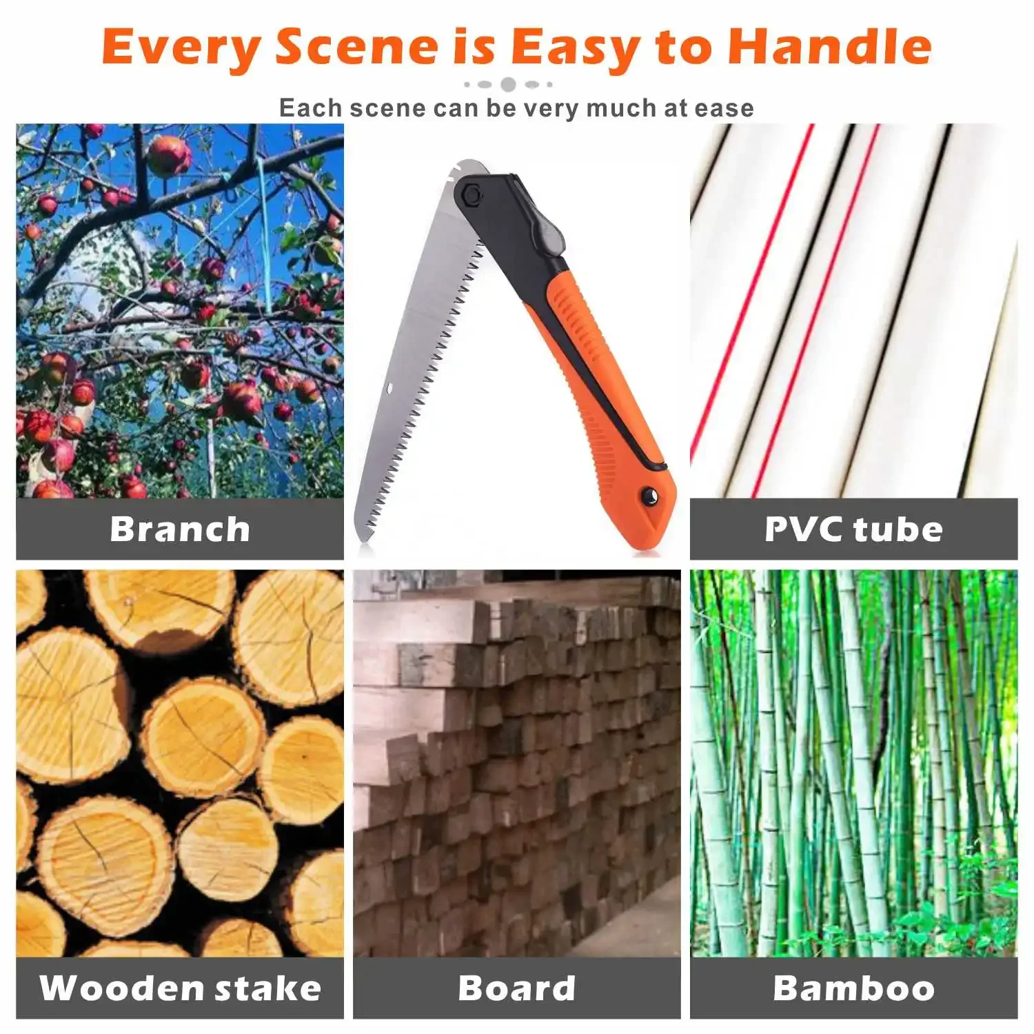 210/250 مللي متر منشار قابل للطي الثقيلة قطع اضافية طويلة شفرة منشار يدوي للتخييم الخشب ، منشار تشذيب الخشب الجاف مع الأسنان الصلبة #5