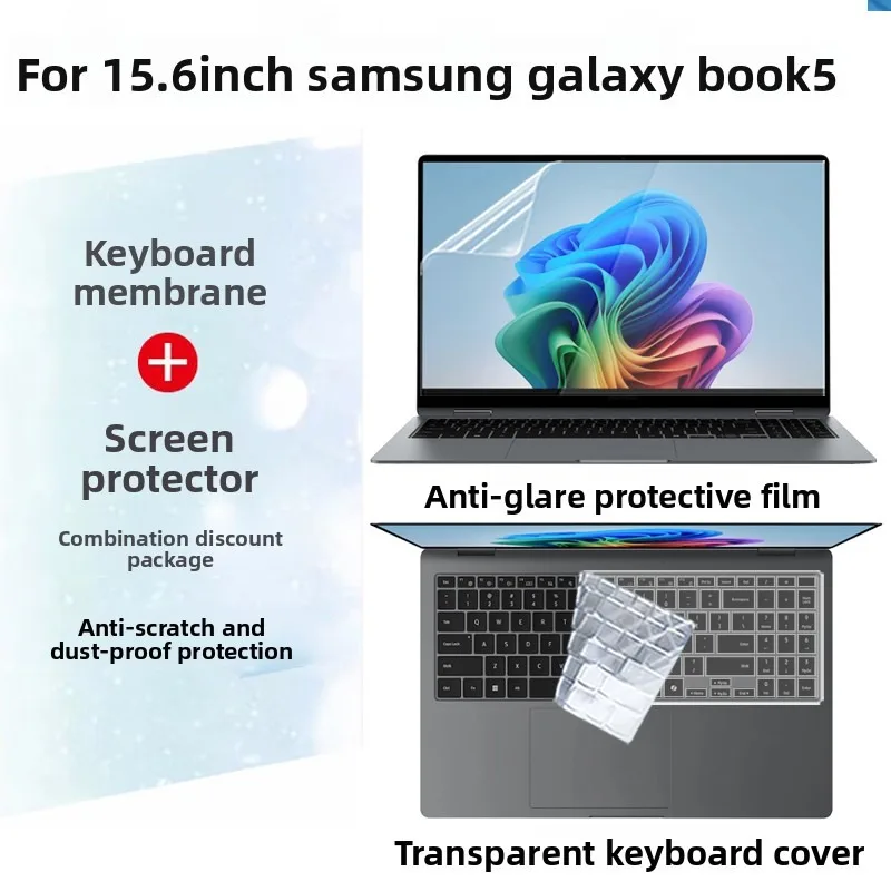 

15.6 inch for Samsung Galaxy Book5 notebook protector keyboard cover 2K ultra-clear anti-glare and anti-blue protective film