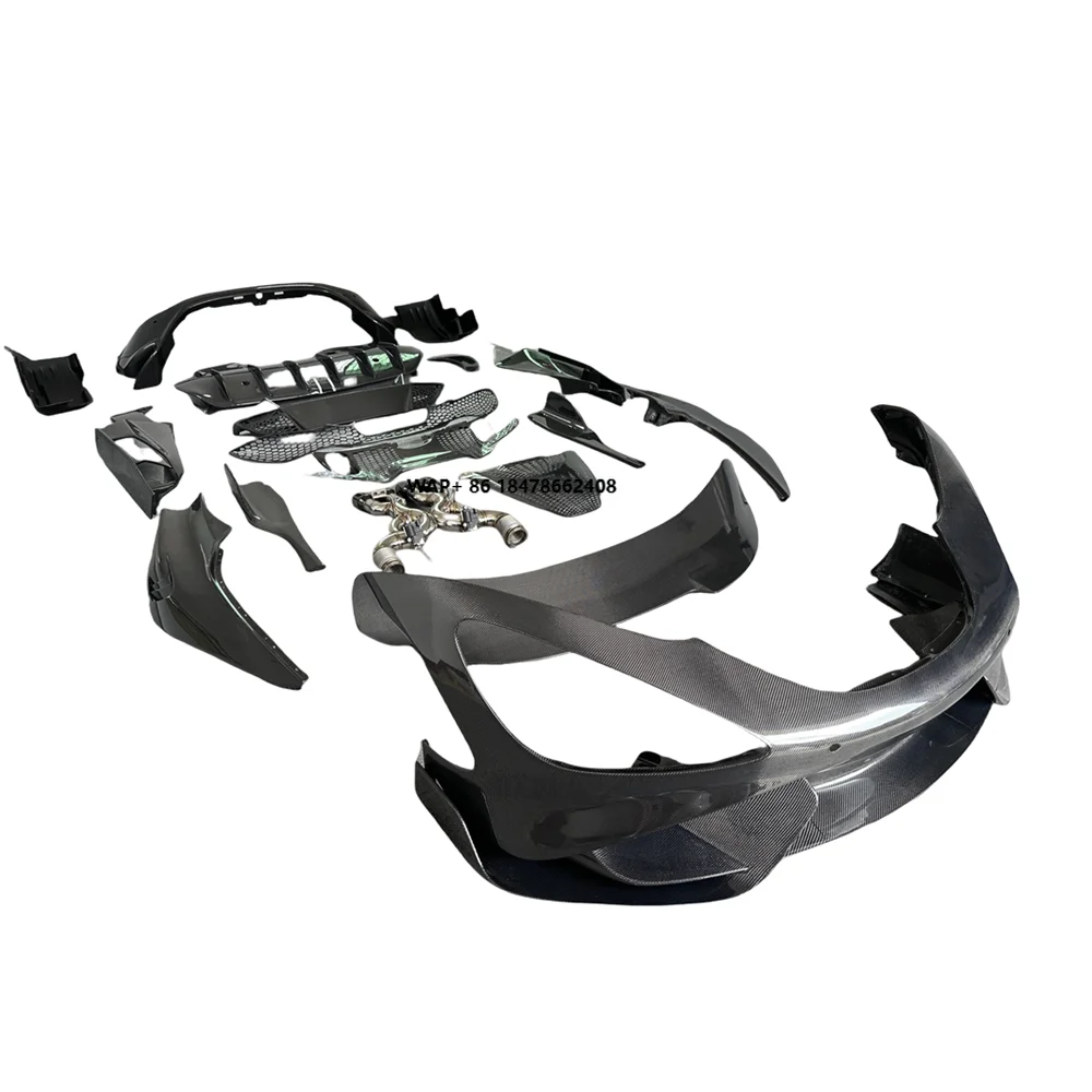 

Suitable for McLaren 720S Modified Carbon Fiber 765LT Style Body Kit Front Bumper Side Skirt Rear Bumper Wing Front Fender.