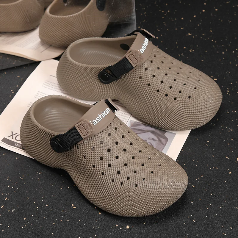 New EVA Men Sandals Couple Soft Hollow Garden Shoes Women Designer Hole Slipper Sneakers Beach Water Shoes Slip on Foam Runner view 3