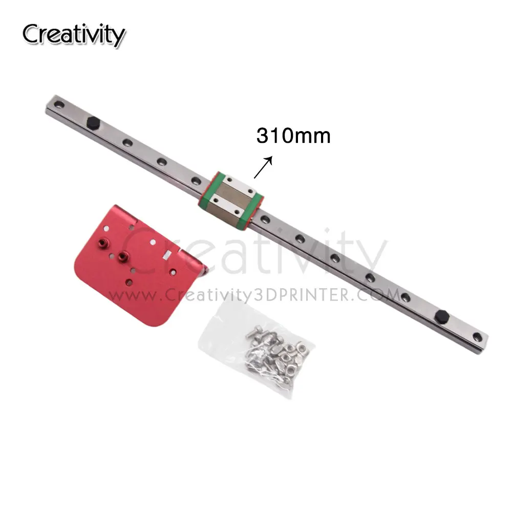 Creativity Ender 3 X-axis MGN12C Linear Rail Guide Kit with Fix Plate Mount Bracket For  Ender3/Pro/CR10/10S