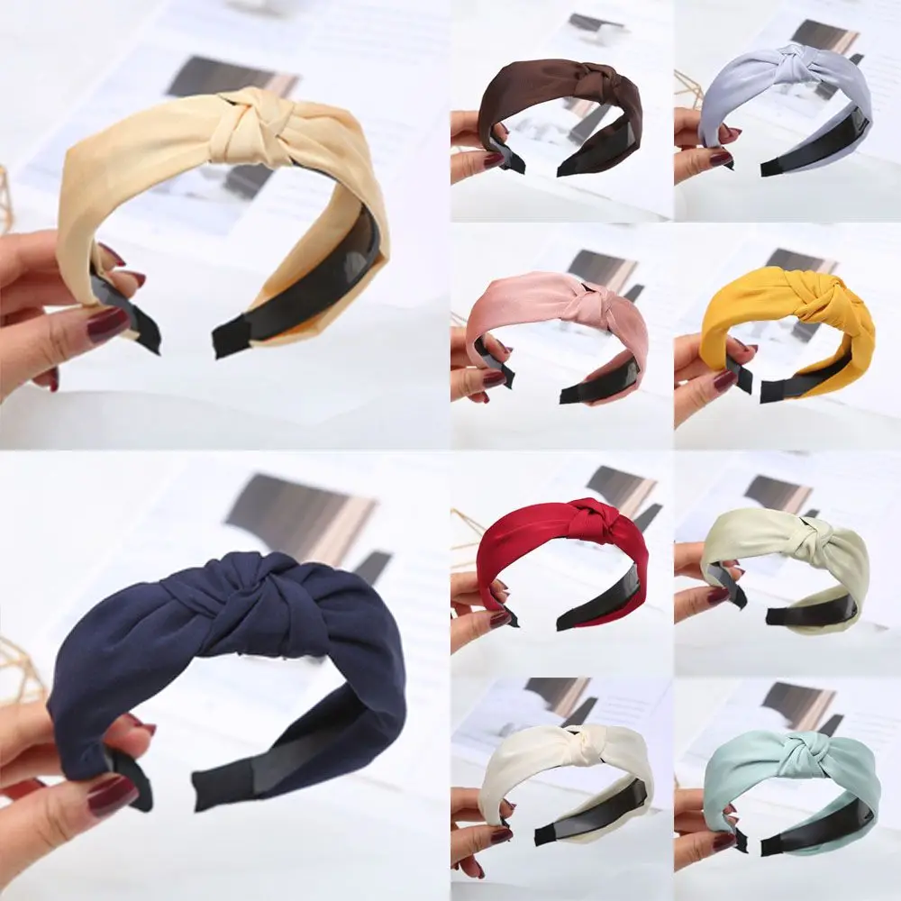 Knot Headdress Headwear Beauty Accessory Wide Side Headband for Women Girl Hair Hairband Hair Hoop