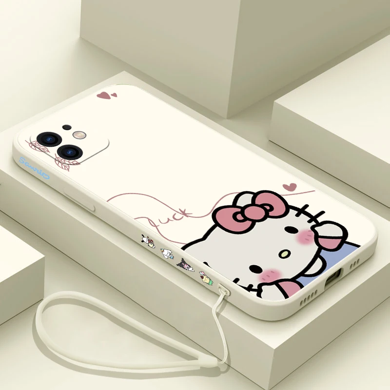 Cute Hello Kitty Phone Case For VIVO Y20 Y30 Y50 Y33T Y11 Y12 Y12S Y15 Y17 Y19 Y21 IQOO11 V23 V23E V21 X90 S1 Pro 5G Cover