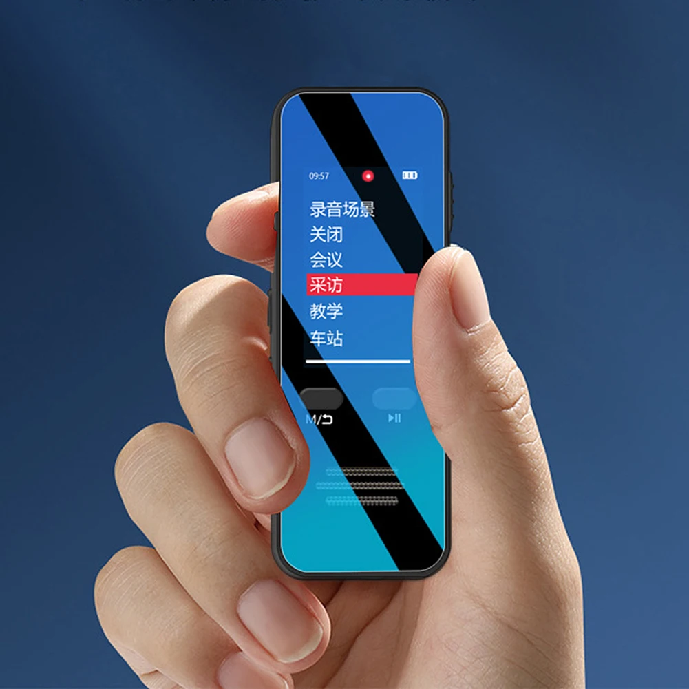 مسجل شريط تنشيط الصوت متوافق مع تقنية البلوتوث للحد من الضوضاء مشغل MP3 قلم تسجيل المكالمات الهاتفية لاجتماعات فئة الطلاب
