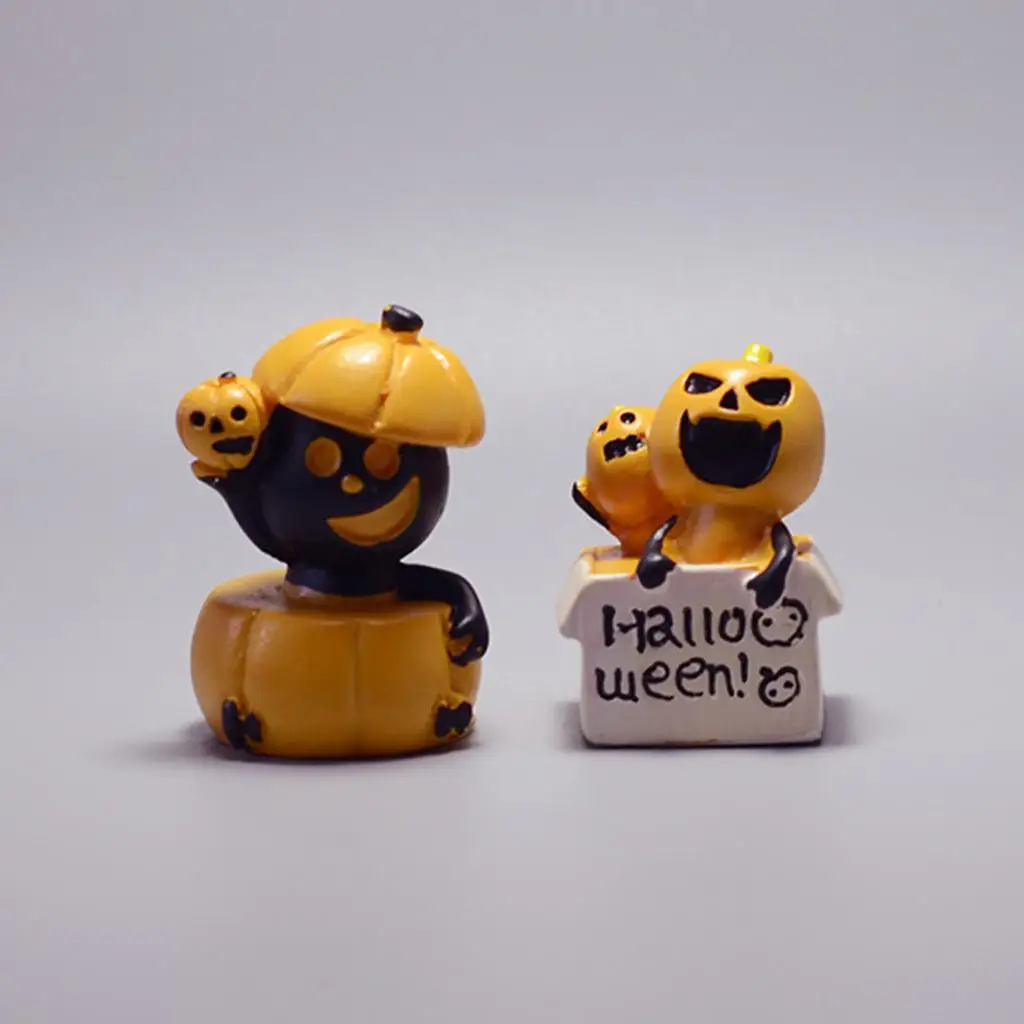 Halloween Miniature Pumpkin Doll Figurine for Dollhouse Accessories Decorations Ornaments Thanksgiving Day Party Favors Autumn