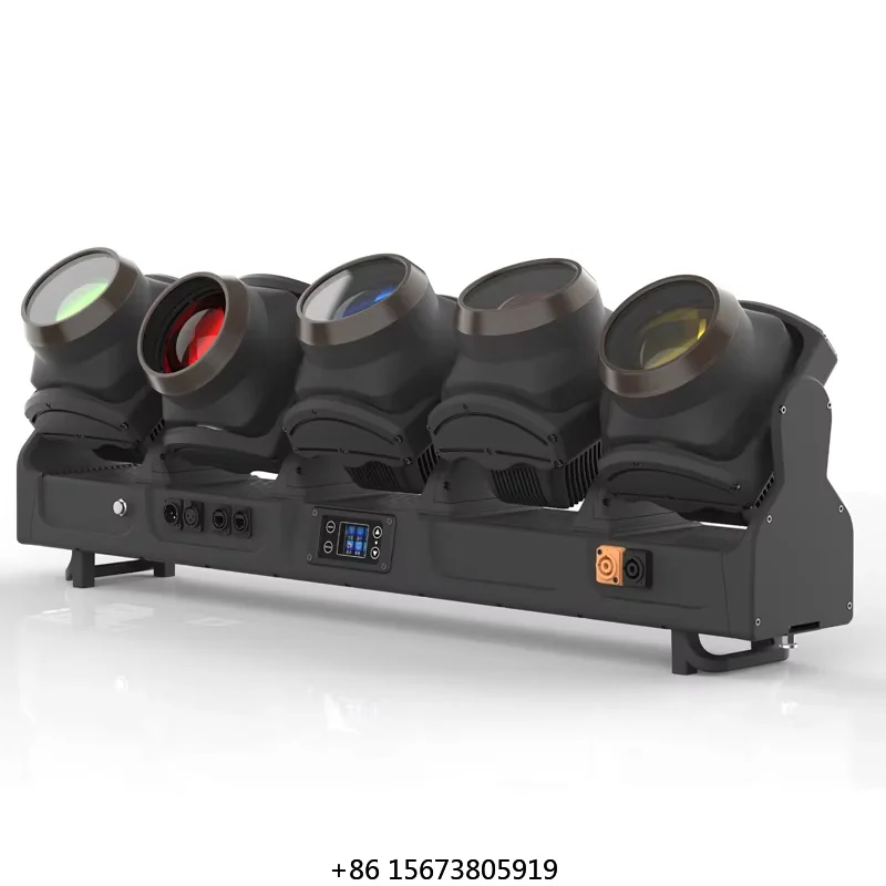 IP65 5x120W Waterproof RGBW LED Beam Moving Head Light with 3-30 Beam Angle DMX512 Control Outdoor Use