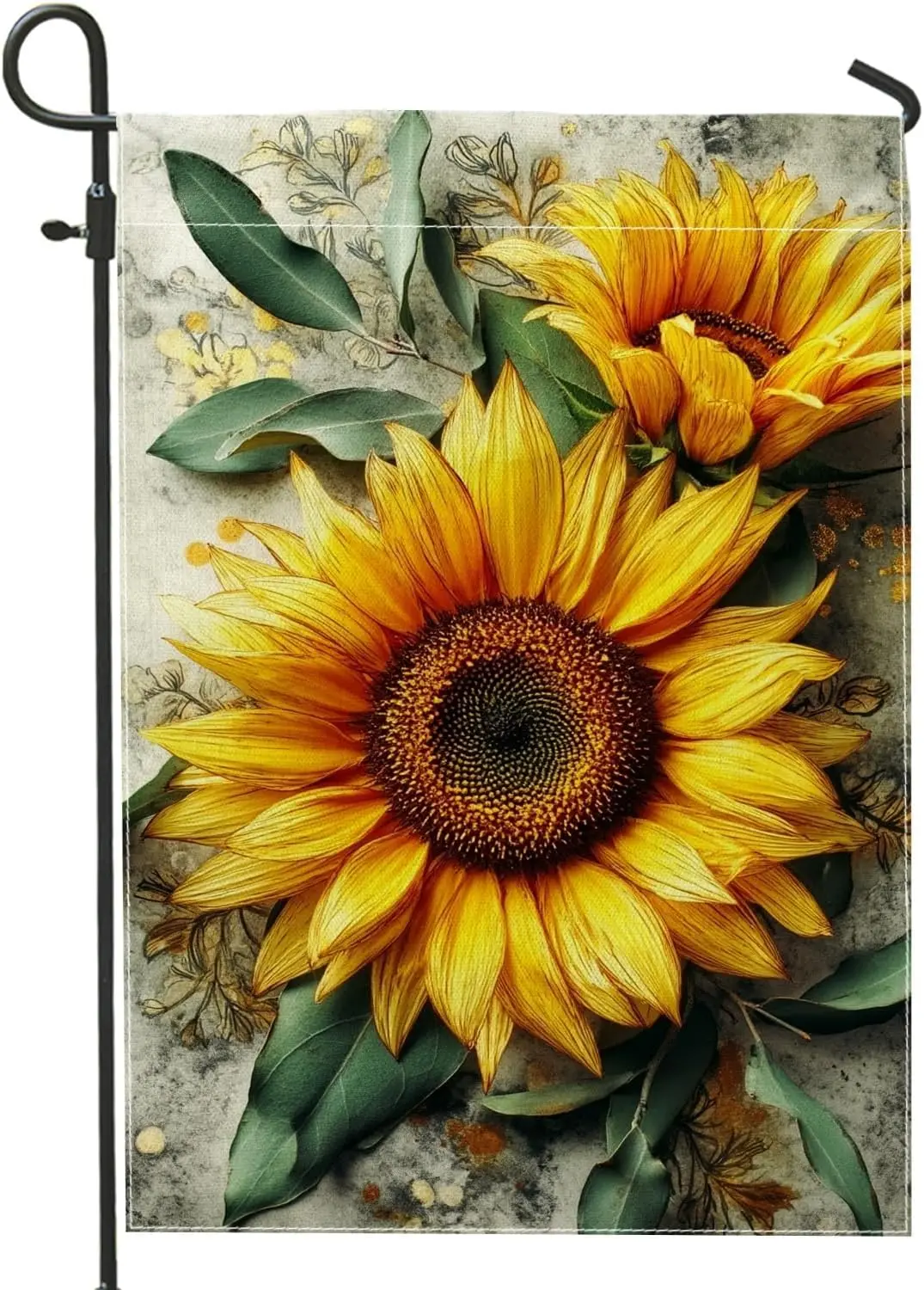 Sunflower Garden Flag, Bright Yellow Floral Home Decor Banner, Double Sided Burlap Yard Flag, Summer Outdoor Lawn Decoration yyi