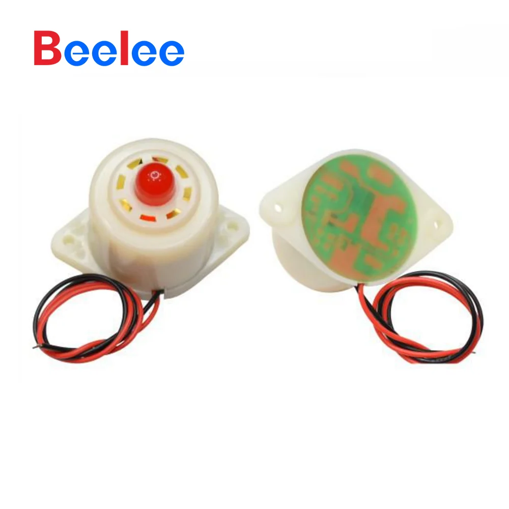 50PCS 52*41mm 12V High Decibel Alarm Anti-theft Flashing Piezoelectric Active Buzzer Continuous Sound Buzzer