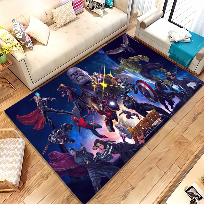 

Нескользящий коврик с изображением Человека-паука Marvel Avengers для гостиной, мягкий ковер для спальни, детской игровой комнаты, дивана, домашнего декора, придверный коврик