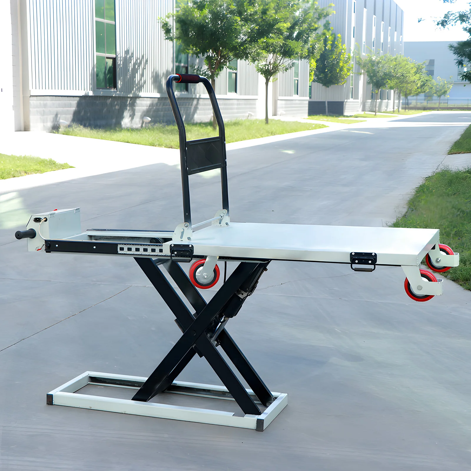Heavy-Duty 300KG Folding Hand Truck, Electric Utility Cart with Hydraulic Lift Table for Material Moving