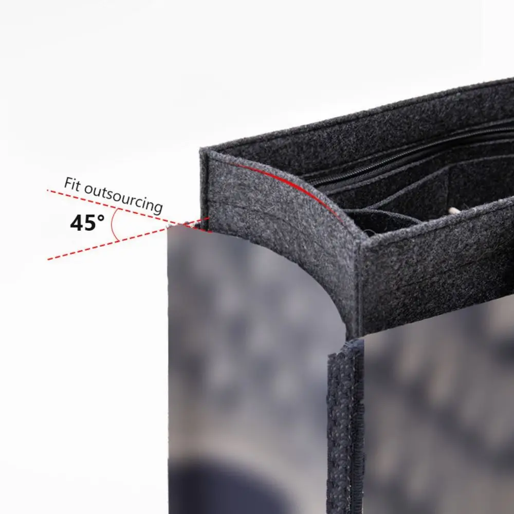 

Felt Handbag Insert Bag Bag Support Multi-Pocket Purse Liner Portable Storage Organization Internal Bag for CD Booktote Bag
