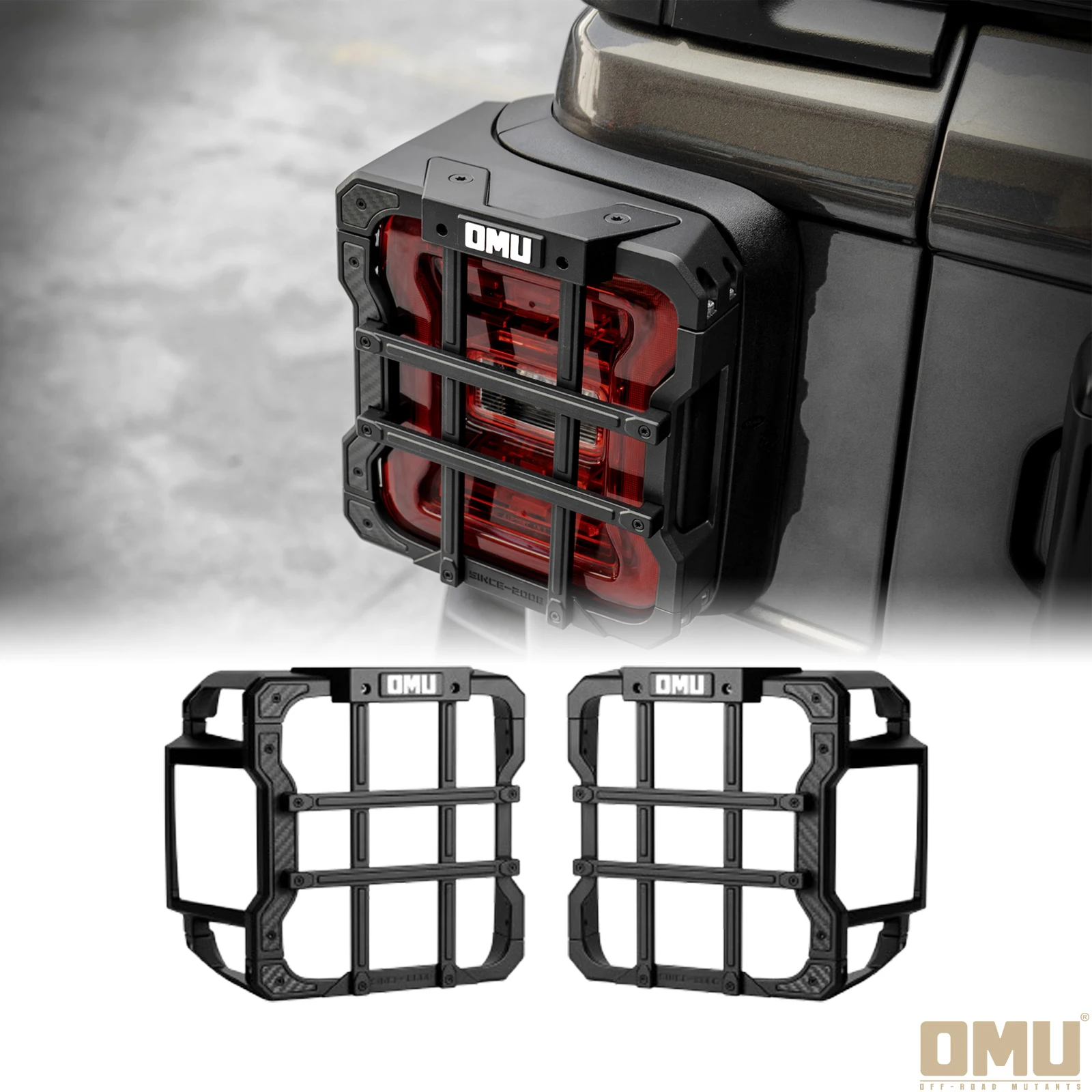 

OMU 4x4 Aluminum Taillight Cover Guard For Jeep Wrangler JL JLU Rubicon X 2018-2025 Rear Light Protective Off-road Accessories