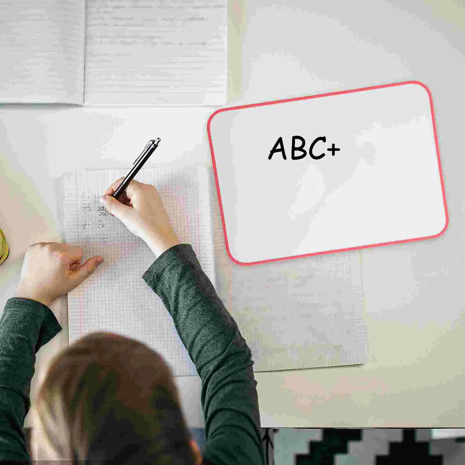 Tableau blanc de bureau effaçable à sec pour enfant, planche à dessin en plastique