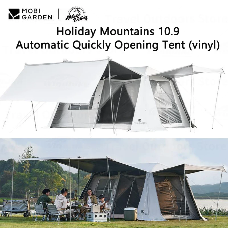 

Mobi Garden Holiday Mountains 10.9 Automatic Quickly Opening Tent 3-5 People 24.5㎡ Camping Hiking Waterproof Tent Expand Canopy