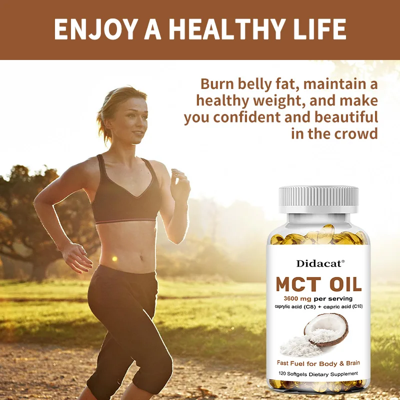 MCT Oil Capsules Focus, fat burning, weight management, provide energy to the brain, keep you focused all day