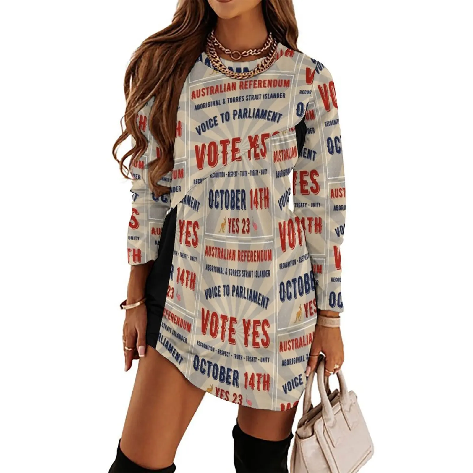 

Vote Yes - Voice Referendum - October 14 Long Sleeved Dress Women"s summer suit Women"s summer long dress