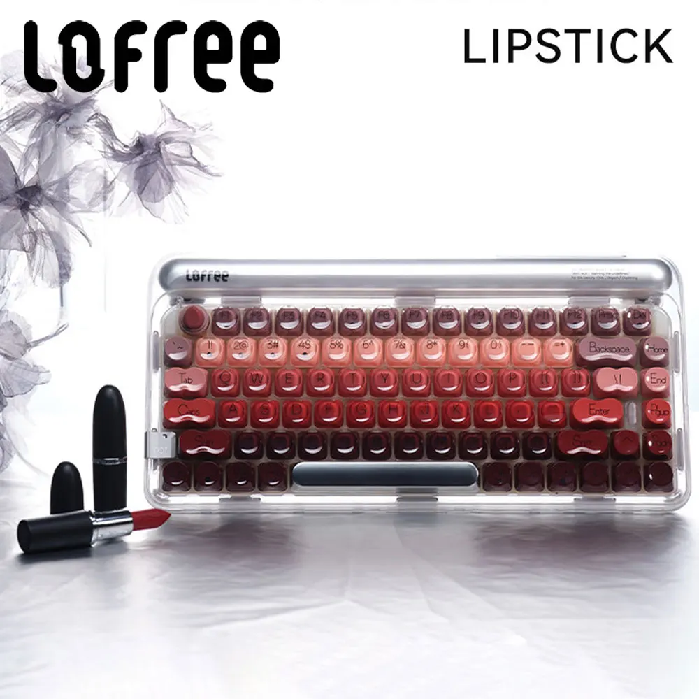Lofree LIPSTICK Silver Tube Mechanical Keyboard Wireless Bluetooth Triple Mode Hot Plug IPad Office 84 Keys Keyboard