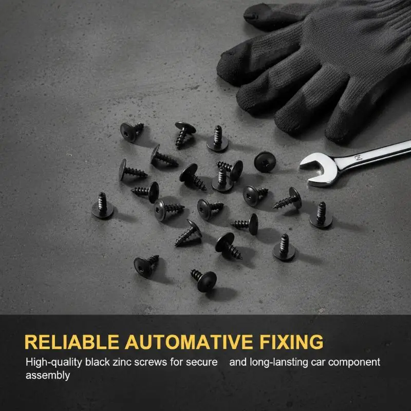 20/50Pcs Car Metal Self-tapping Screws Engine Cover Screws Undertray Splash Guard Wheel Arch Fastener Clips Car Accessories