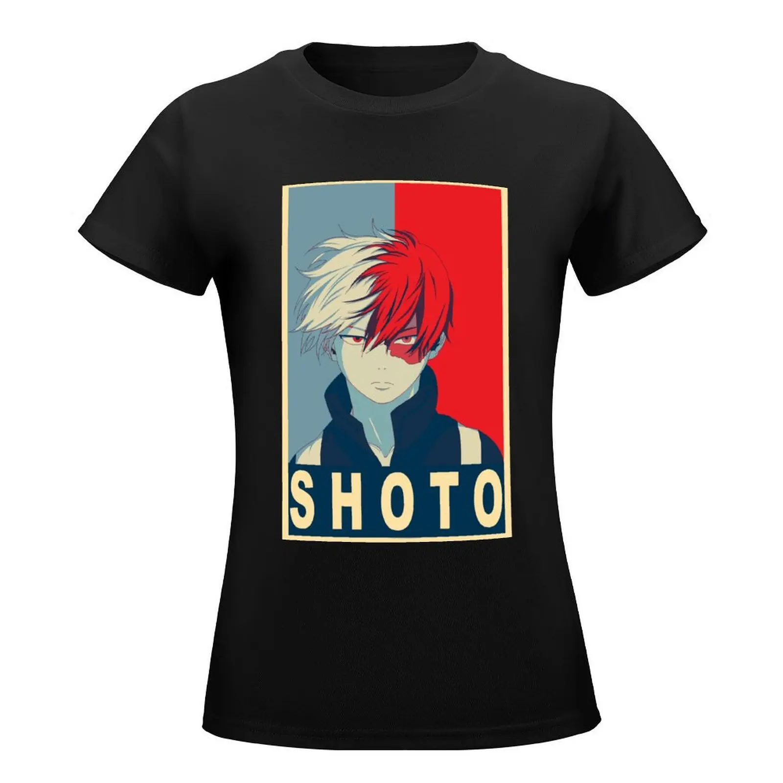 Shoto todoroki Poster T-Shirt anime clothes cute clothes white t-shirt dress for Women sexy