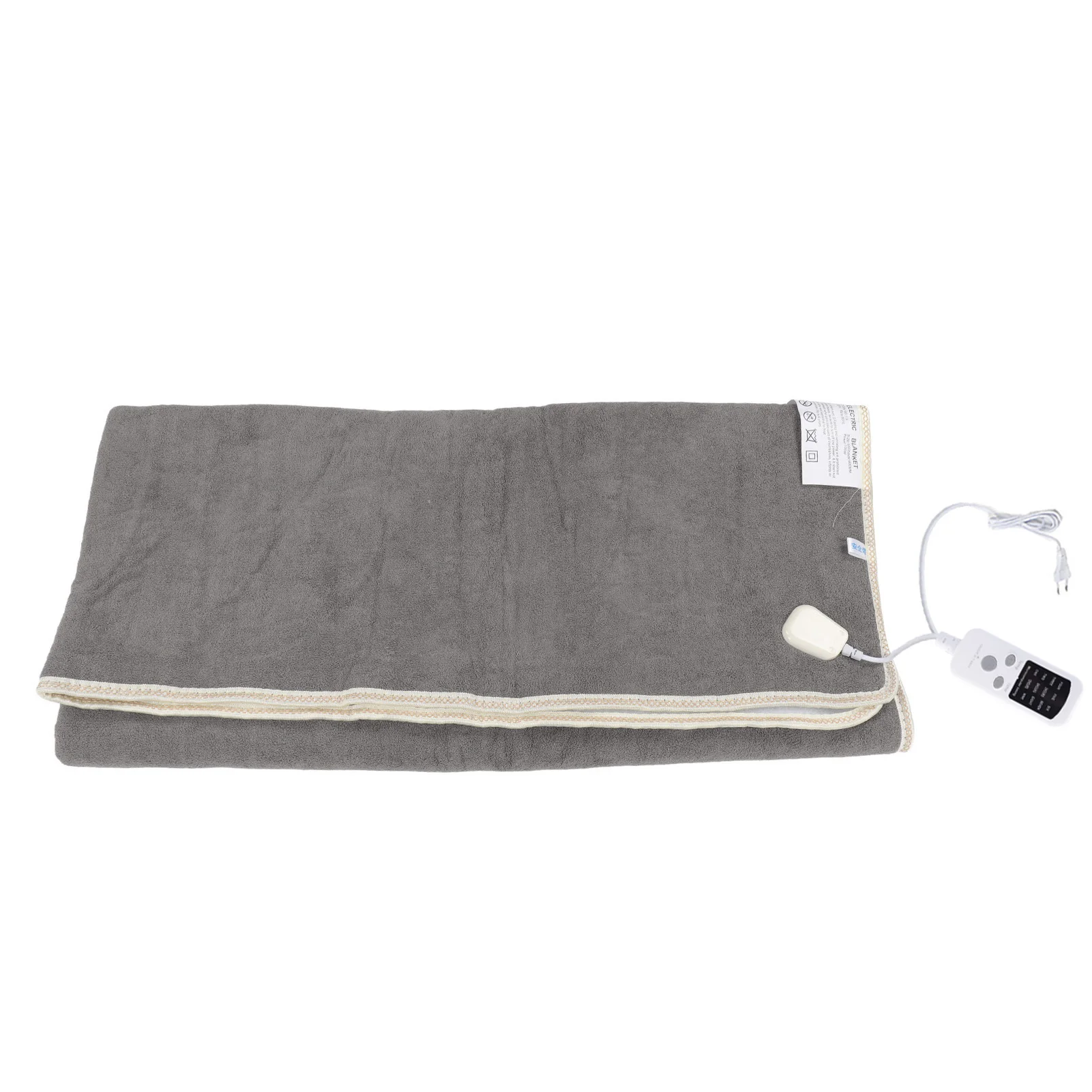 

Electric Blanket Gray with Intelligent Switch Fast Heating Warm Keeping for Household Dormitory 1 Piece Knitted Fabric U Shaped