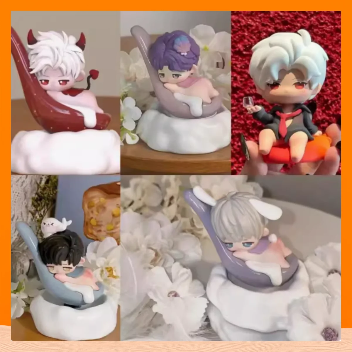 

New Love And Deepspace Sylus Rafayel Zayne Xavier Rotating Rice Dumpling Series Cute Anime Action Figure Model Toy