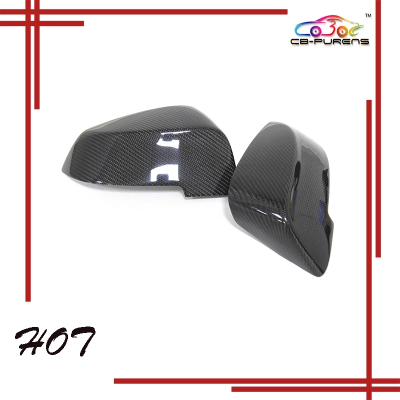 

2014-ON For BMW 5-7 Series F10 F12 F13 F06 F01 F02 Replacement Style Gloss Black Carbon Fiber Mirror Cover Rearview Caps