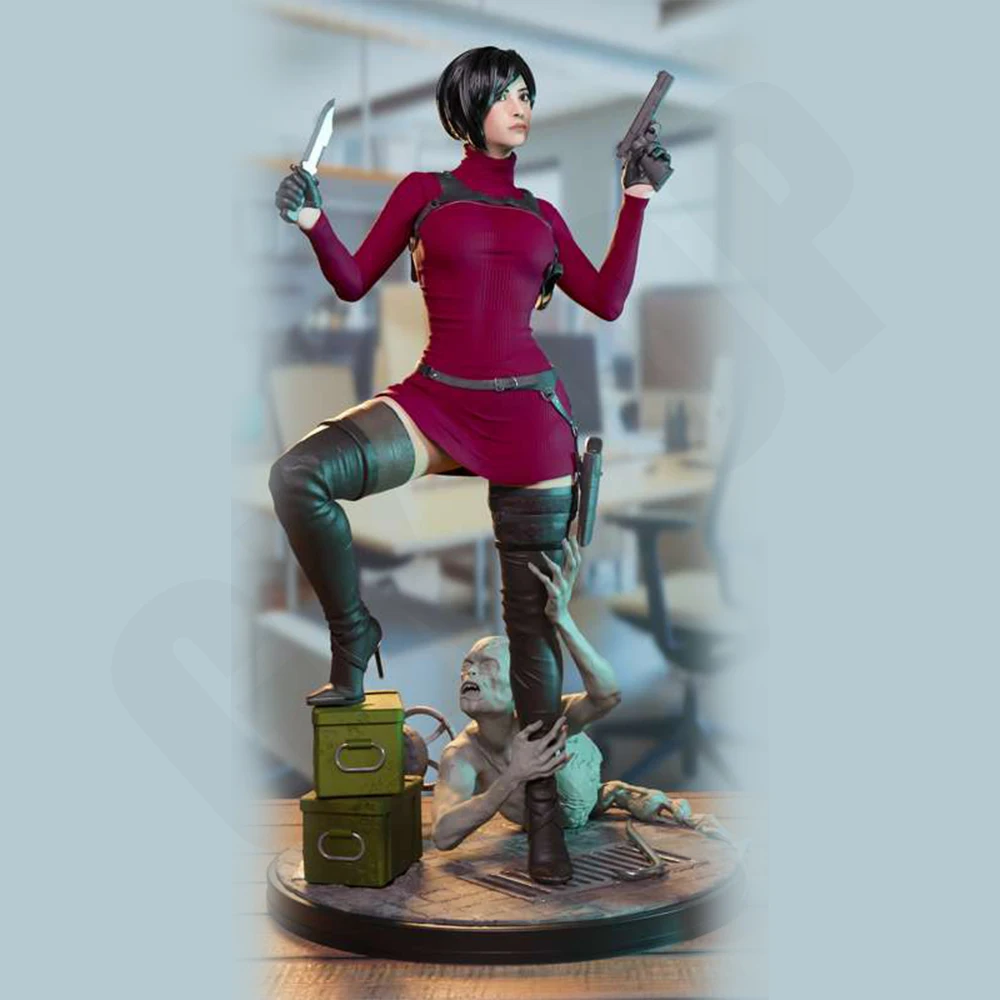 

1:24 Heroic Warrior Sexy Lady 3d Print Resin Toy Kit Gk Unpainted Figurine FUTA Diy Unassembled Statue Figures Model Toys