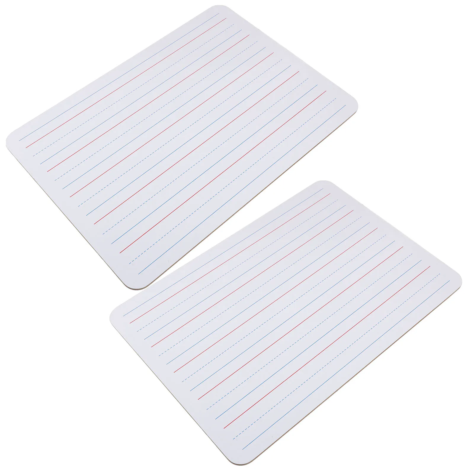 2 قطعة سبورة بيضاء قابلة للمسح الجاف على الوجهين للوحة بيضاء صغيرة لممارسة الكتابة في الفصل الدراسي والمدرسة المنزلية مع خطوط