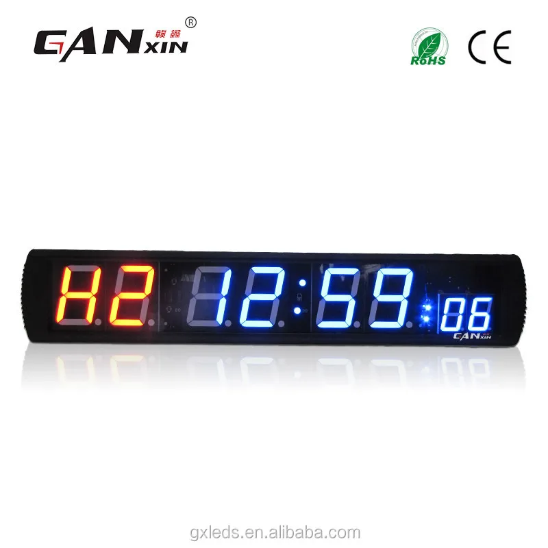 [GANXIN] Electronic LED Gym Sports Training Timer 8-digits Digital Interval Clock with Countdown/ Count up Stopwatch Function