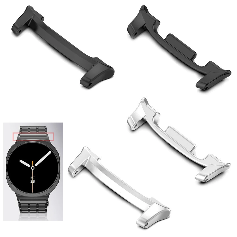 22mm WatchBand Connector for samsung Watch 8/8 classic 44mm 40mm Metal Stainless Steel Watch Strap Adapter Smart Accessories