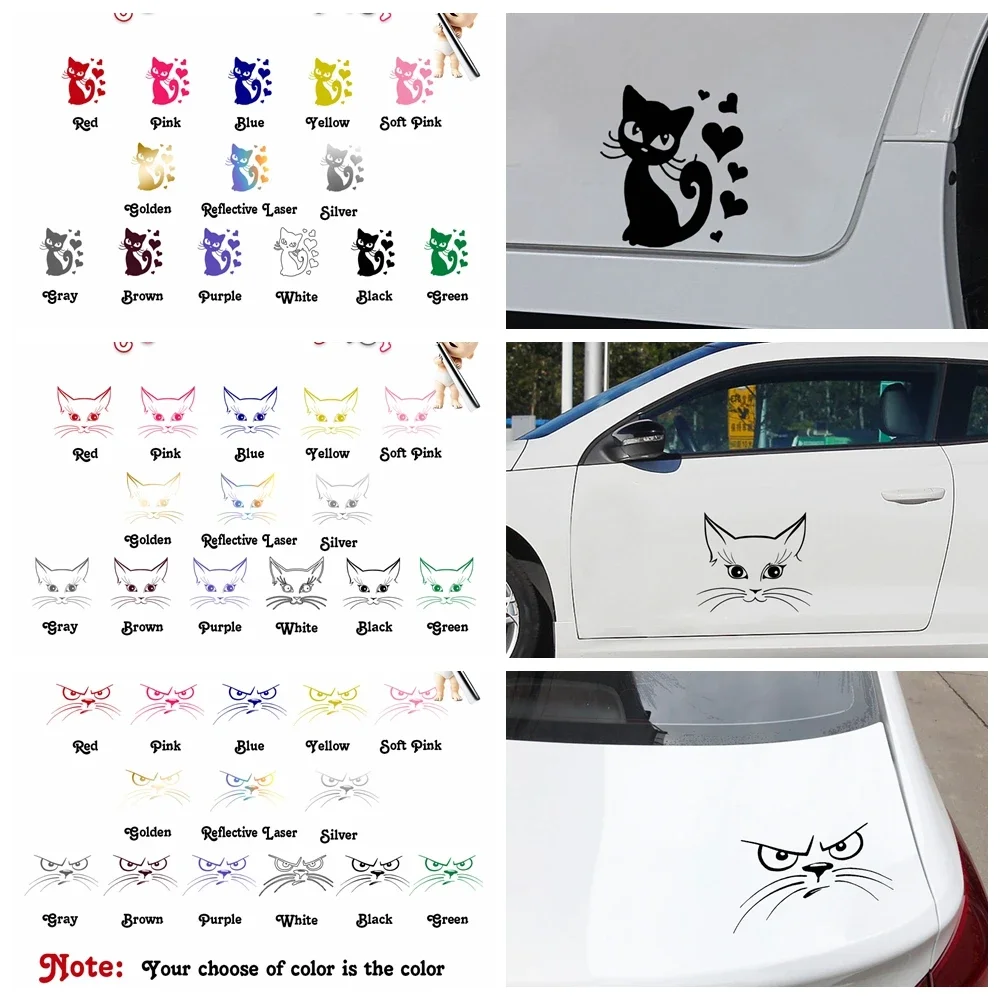 Car Sticker Hot Sale Funny Pet Cat Vinyl Decals for Car Bumper Rear Window Body Decoration Decal,21cm