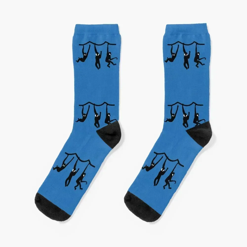 

White cheeked gibbon - v2 Socks Run colored retro Wholesale Socks Woman Men's