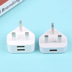 Universal UK Plug 3 Pin Wall Charger Adapter With 1/2 USB Ports Charging For Iphone 11 For Samsung/Huawei Charging Charger