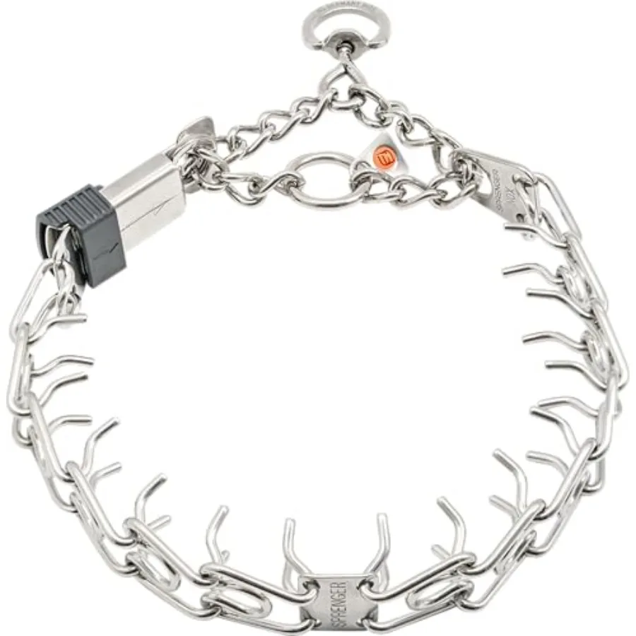 

Stainless Steel Dog Collar with Short Links and Quick Release ClicLock Buckle Made in Germany Stainless Steel, 20in x 3.0mm (Ne