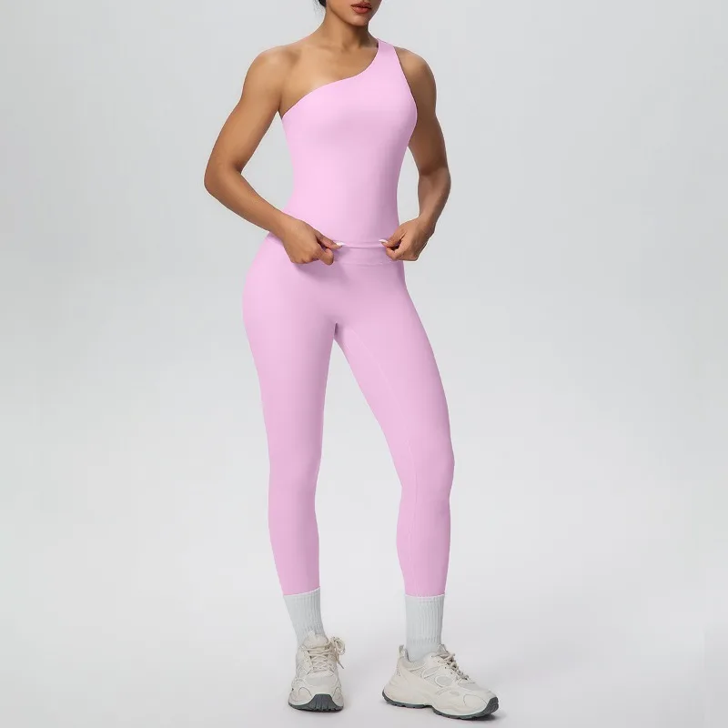 

Women's 2 Piece Seamless Yoga Suit Sports Fitness Set Brushed Vest Long Pants Sportswear Tight Fitting High Waist Tracksuit