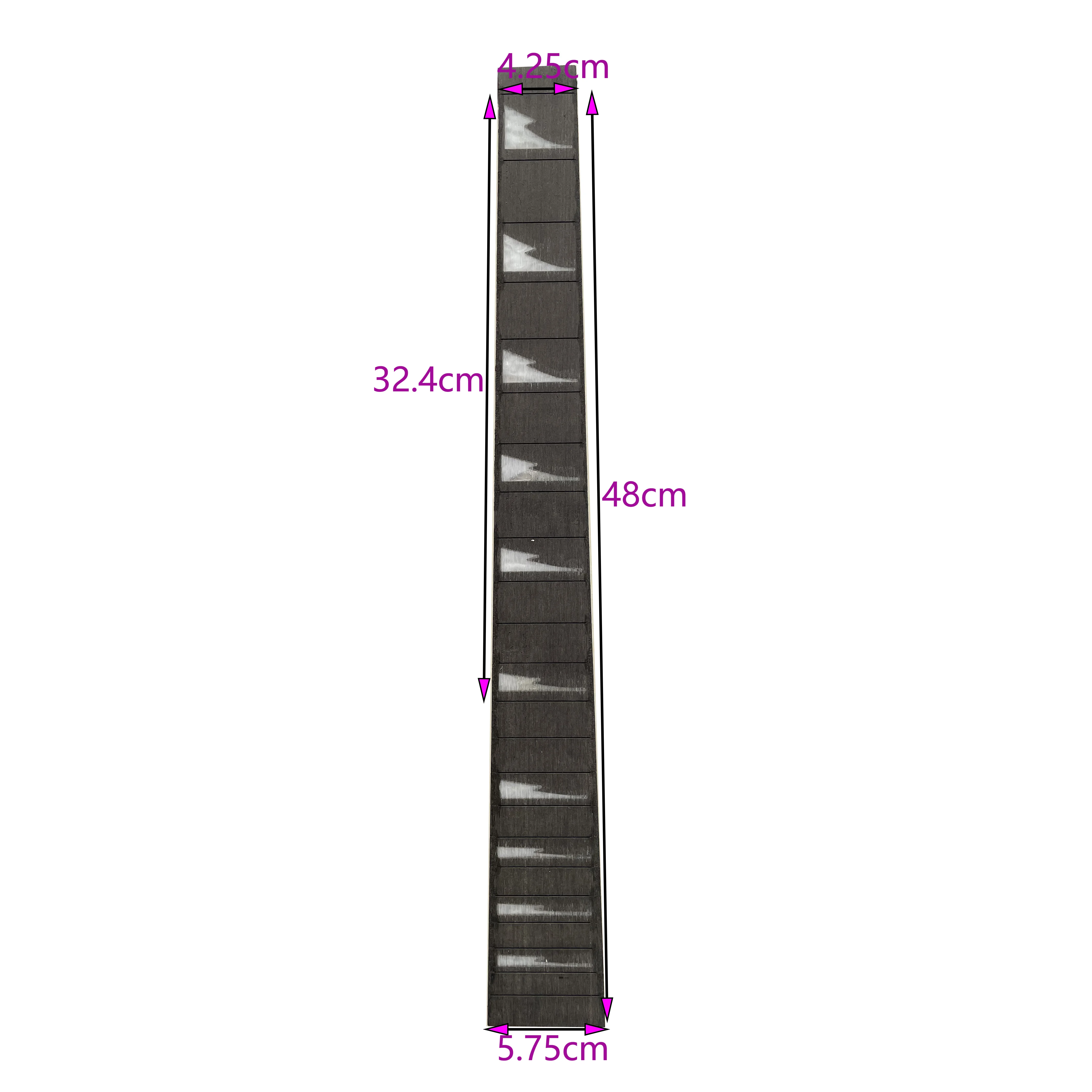 Guitar Neck Parts DIY 22 Fret Fretboard for 25.5 Inch Neck Comfortable Smooth Delicate Rosewood Neck Guitar Fingerboard Tool