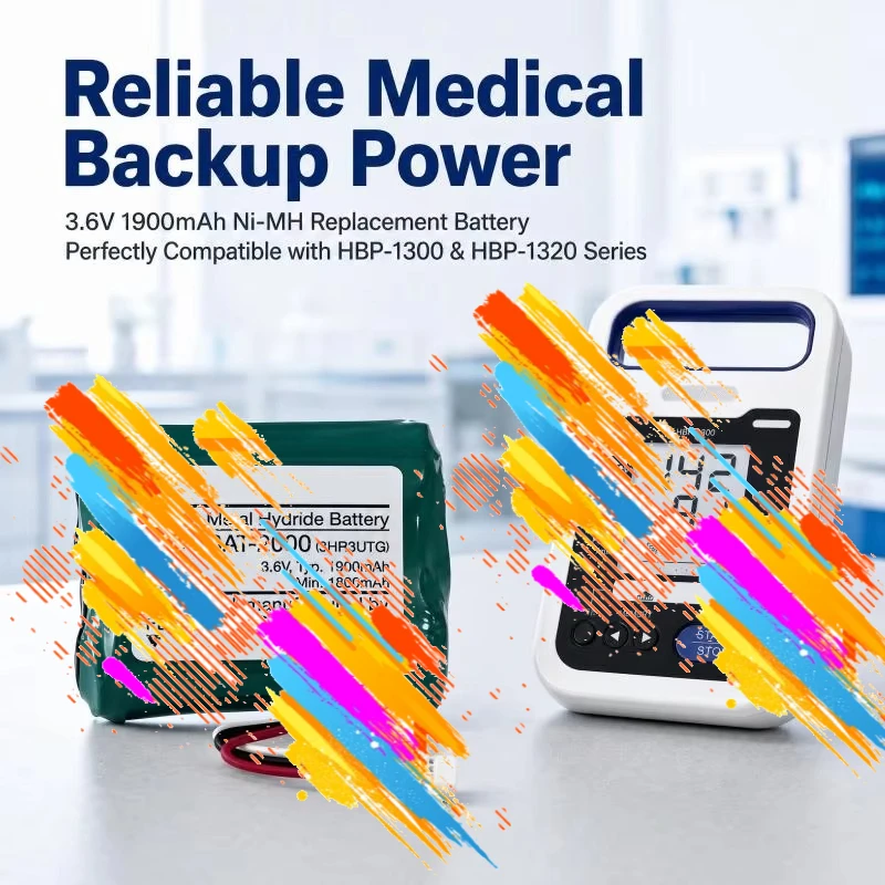 HXA-BAT-2000 Replacement Ni-MH Battery for Omron HBP-1320 HBP-1300 BAT-2000 Digital Blood Pressure Monitor Medical Equipment