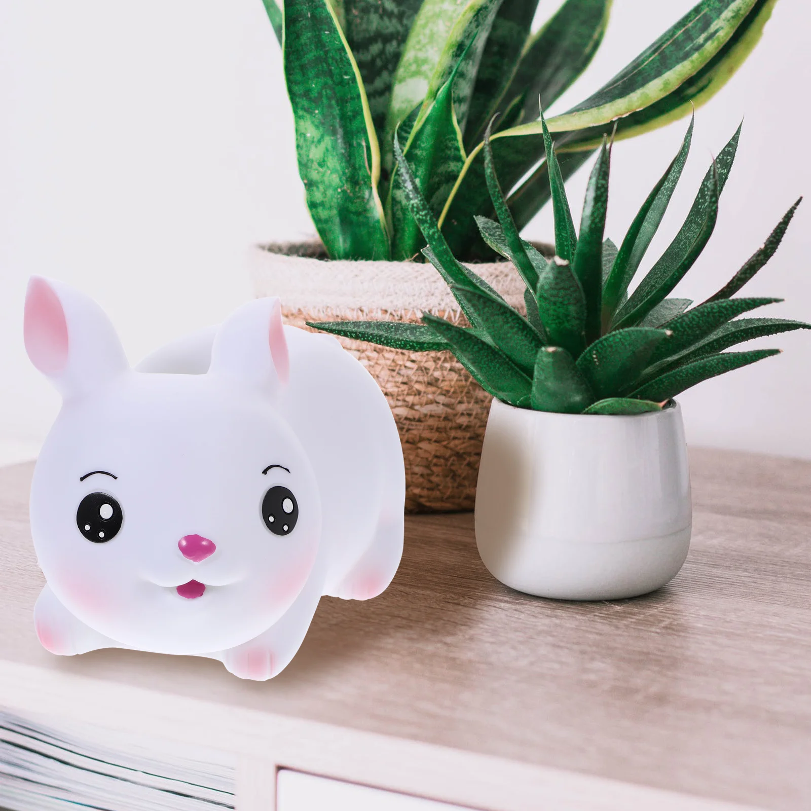Hucha para niñas, soportes para dinero, tarro irrompible para niños, juguete de conejo de vinilo, olla para ahorrar monedas, bancos de estatua de conejito