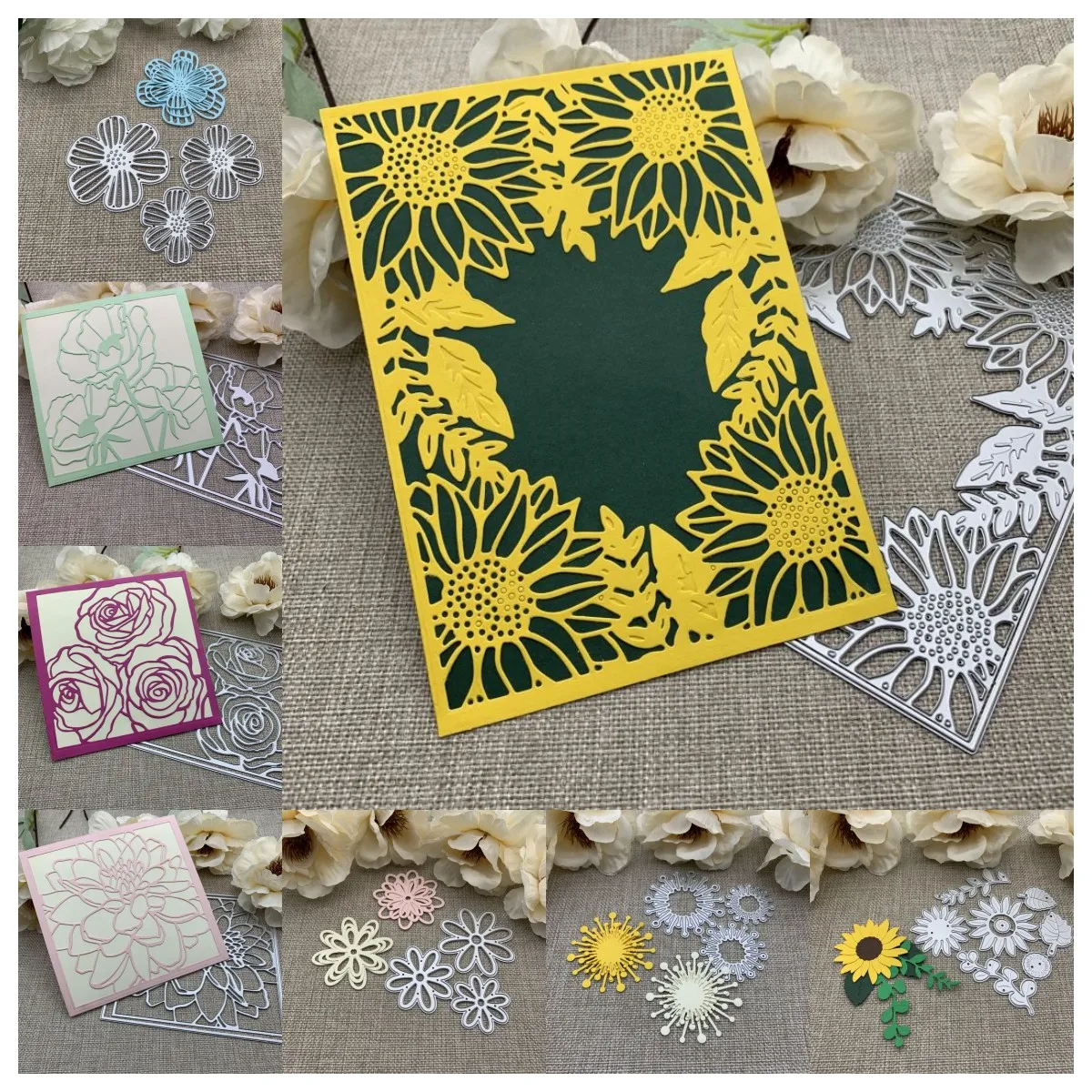 Blumenserie Metall-Stanzformen für DIY Scrapbooking, dekorative Prägung, Handwerk, Stanzschablone
