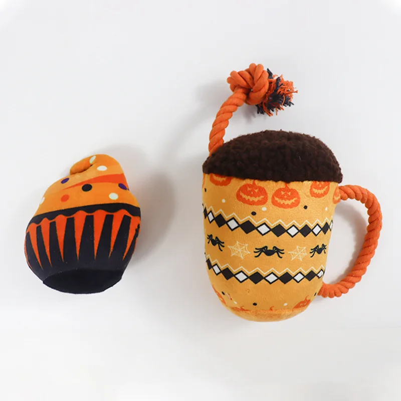 Dog toy with sound, durable for chewing, plush knot, suitable for puppies, Corgis, and Teddy dogs, helps expend energy