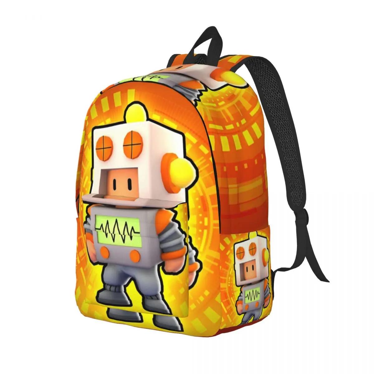 Stumbles Game Funny Guys Cartoon Classical Backpack Sports Student Back to School Gift Daypack for Men Women College Canvas Bags