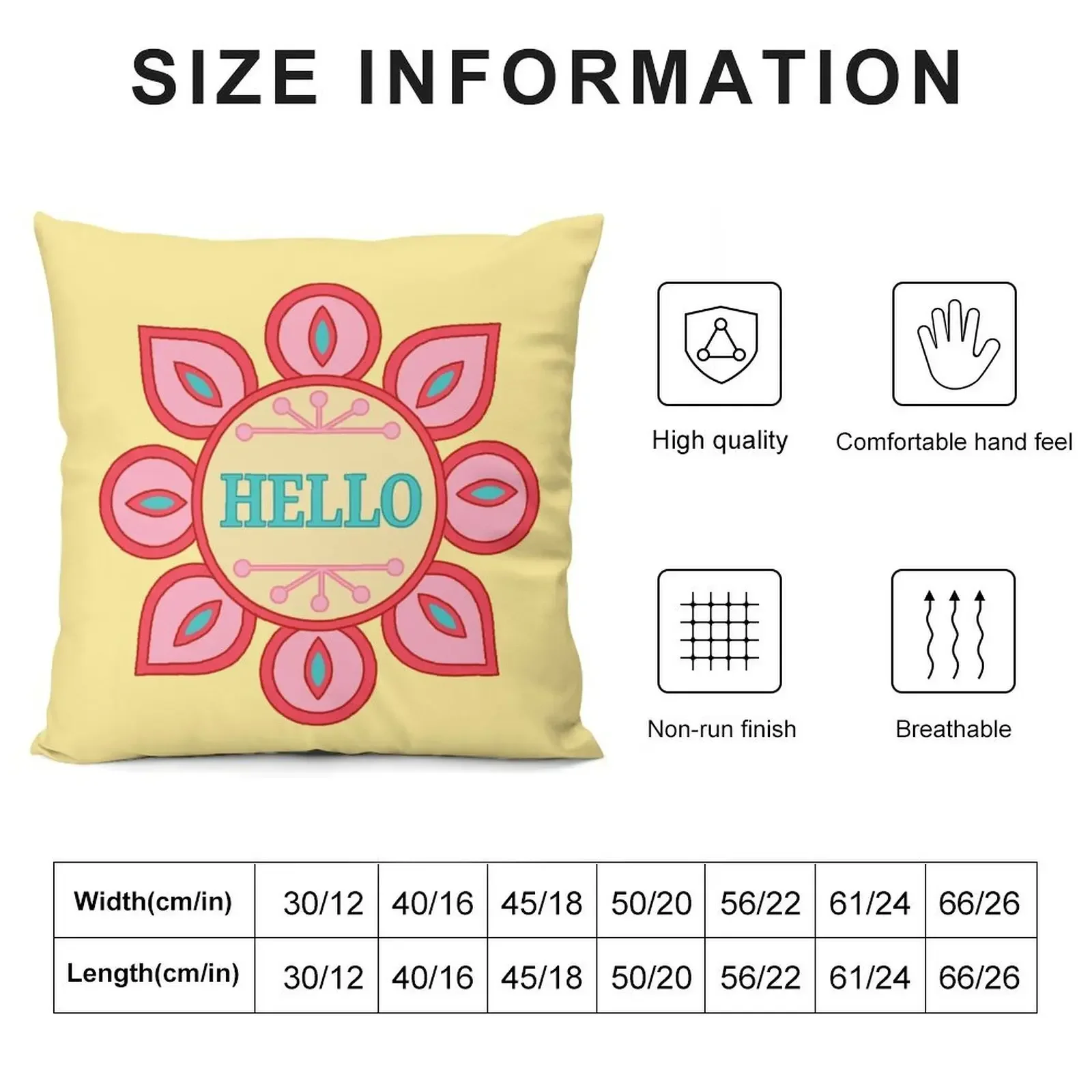 HELLO Throw Pillow Pillow Cases Decorative Sofa Cushions Pillow Case luxury home accessories