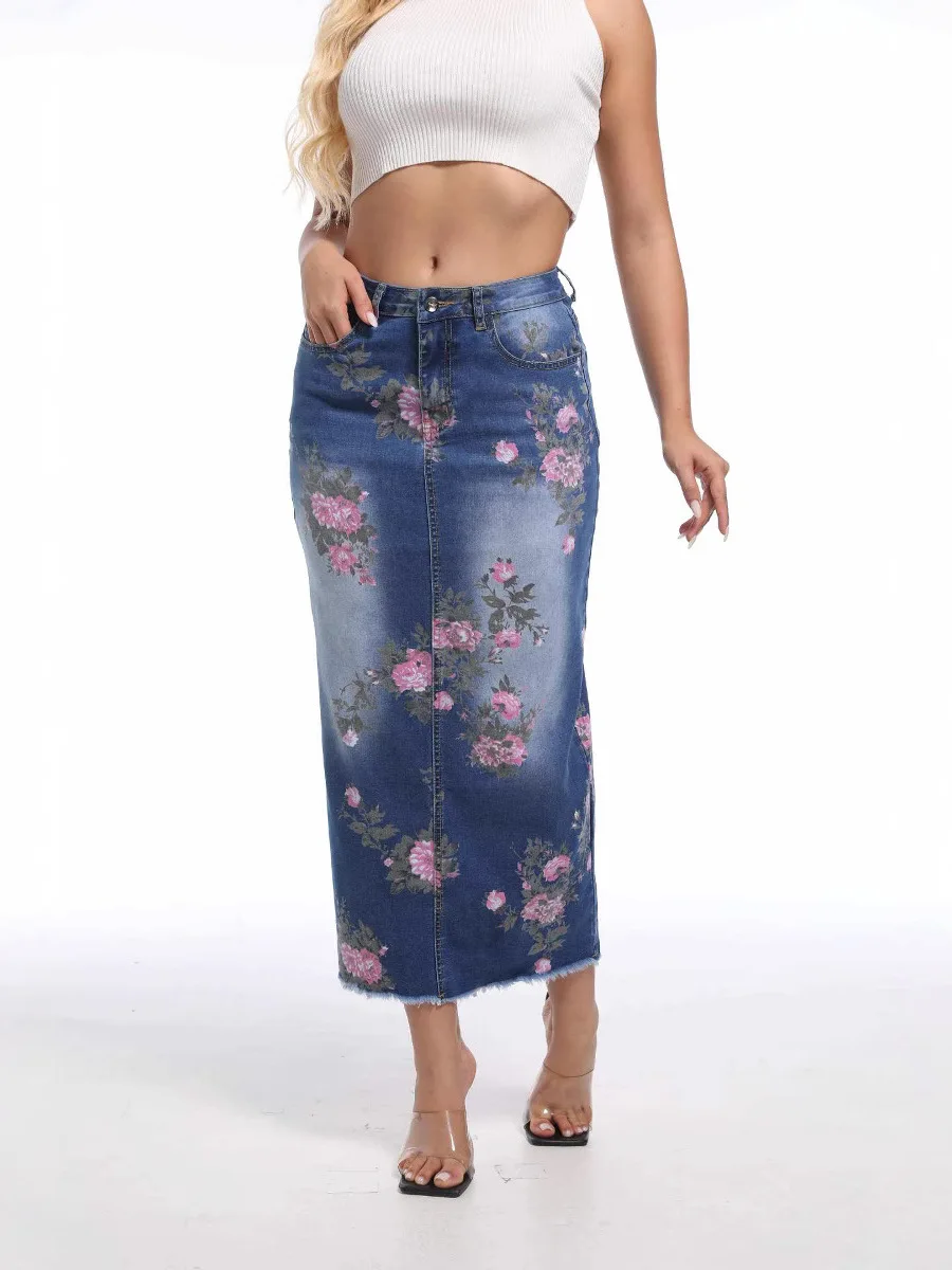 High Waist Printed …