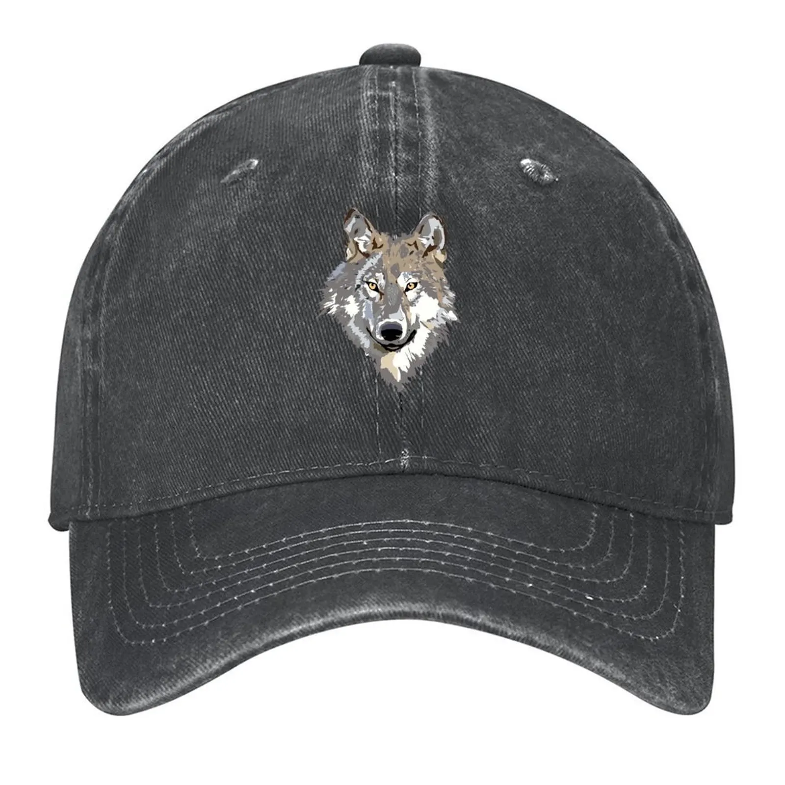 

Wolf head Baseball Cap Hip Hop Streetwear Male hat Hat Man Luxury For Men Women's