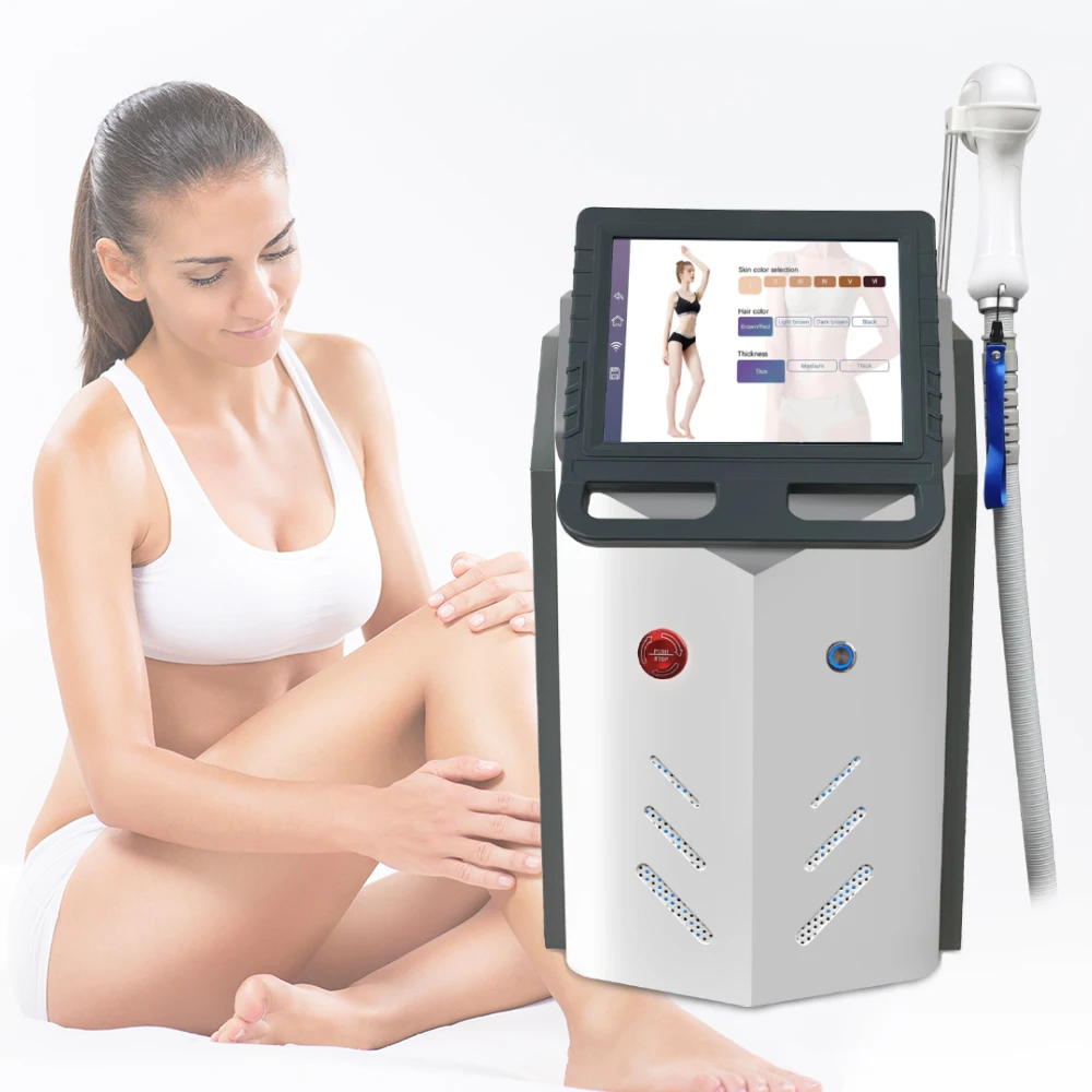 

Portable 808nm Ice Diode Laser Hair Removal Machine Skin Rejuvenation with 3 Wavelengths 12 Bars for Beauty Spa Use