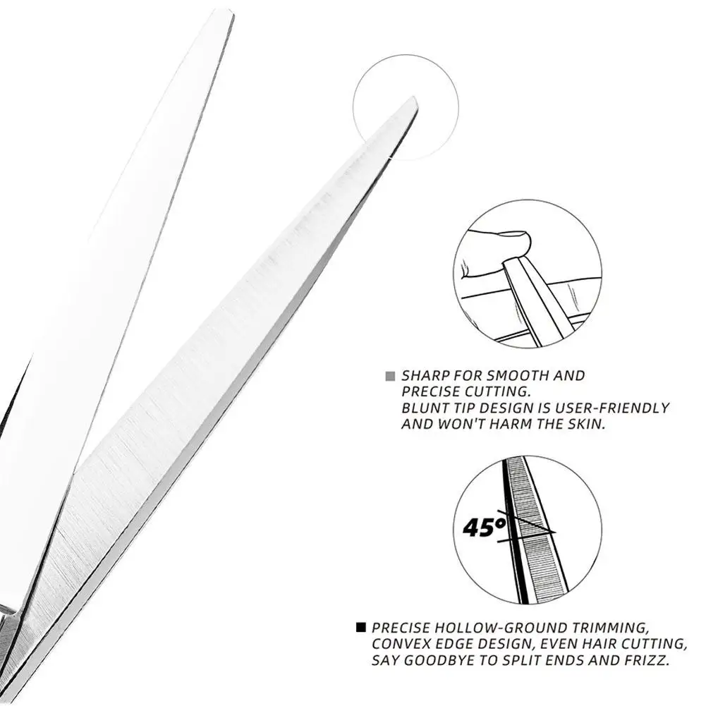 Professionelle Haarschneidescheren, Haarschneidescheren für Zuhause/Friseursalon, Effilierscheren für Salon, Friseursalon-Haarschneidescheren – Detail 11