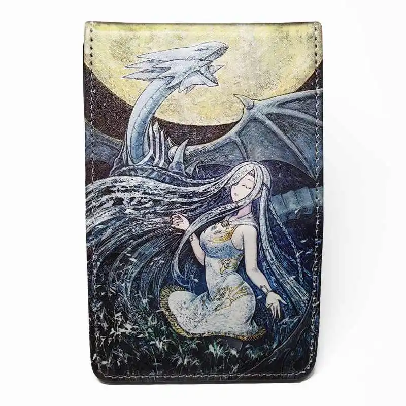 Yu-Gi-Oh! Blue-Eyes White Dragon Girl Card Storage Box High-End Leather Pu Card Box Magnetic Card Storage Box